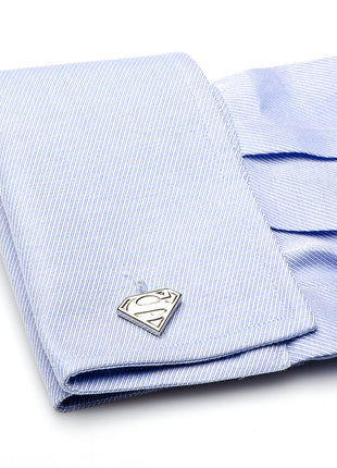 DC Superman Shield Silver Cufflinks