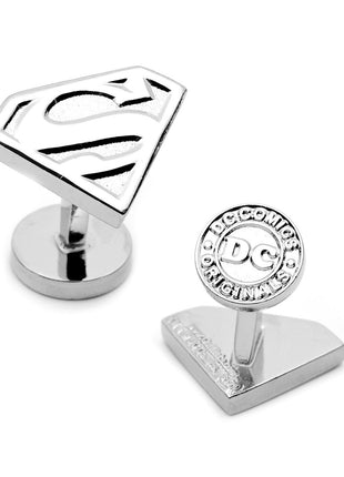 DC Superman Shield Silver Cufflinks