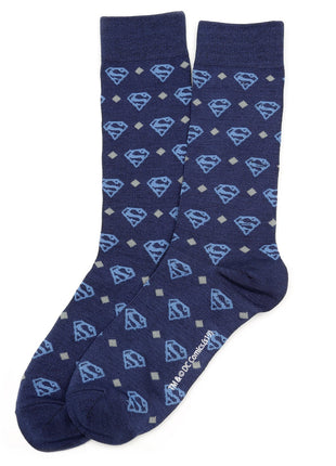 DC Superman Diamond Navy Socks