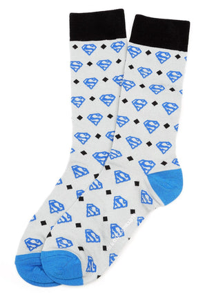 DC Superman Diamond Gray Socks