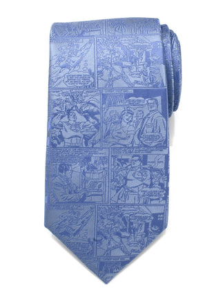 DC Superman Comic Blue Mens Tie