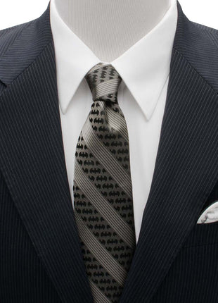 DC Batman Black Pinstripe Tie