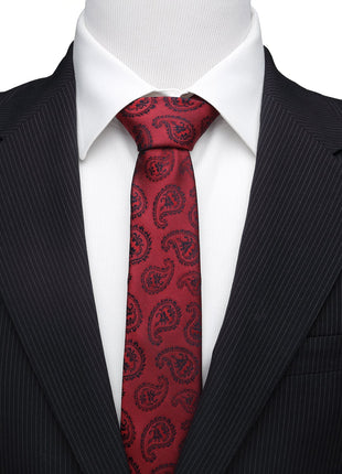 DC Batman Red Paisley Tie
