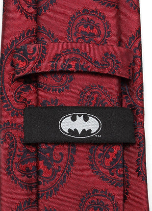 DC Batman Red Paisley Tie