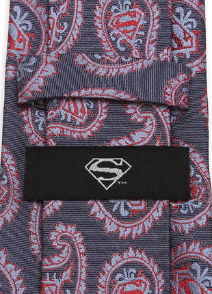 DC Superman Red and Blue Paisley Tie