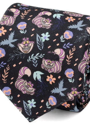 Disney Alice in Wonderland Cheshire Cat Black Men's Tie