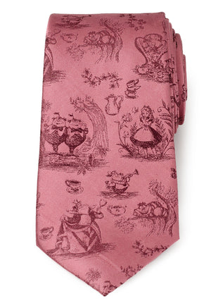 Disney Alice in Wonderland Dusty Red Men's Tie