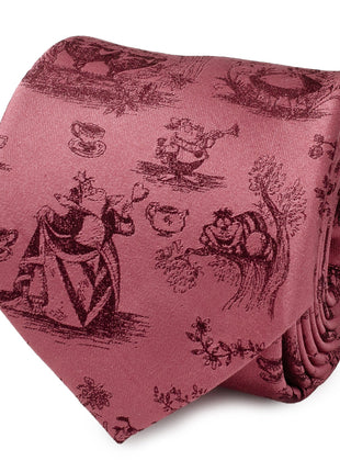 Disney Alice in Wonderland Dusty Red Men's Tie