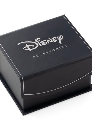 Disney Mickey Mouse Silhouette Floating B/W Crystal Stainless Steel Cufflinks