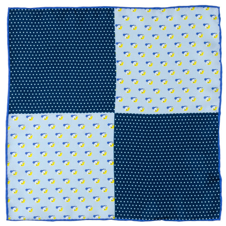Disney Donald Duck Blue Pocket Square