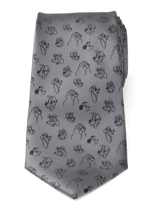 Disney Dogs Gray Men's Tie
