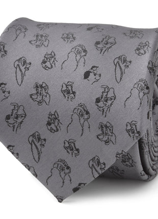 Disney Dogs Gray Men's Tie