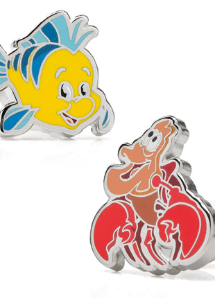 Disney The Little Mermaid Flounder & Sebastian Cufflinks