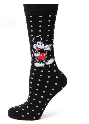 Disney Mickey Mouse Dot Socks and Blue Lapel Pin Gift Set
