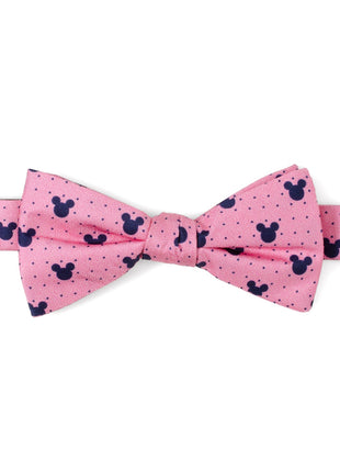 Disney Mickey Mouse Pink Dot Silhouette Pre-Tied Bow Tie