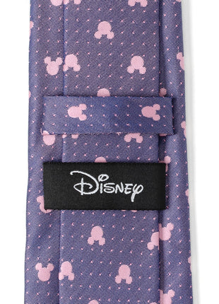 Disney Mickey Mouse Purple and Pink Dot Silhouette Tie