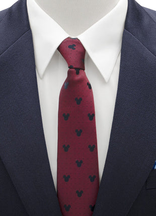 Disney Mickey Mouse Red Pin Dot Men's Tie