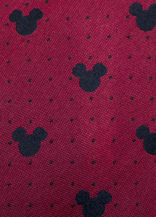 Disney Mickey Mouse Red Pin Dot Men's Tie