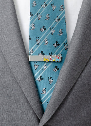 Disney Mickey and Friends Printed Silver Tie Bar