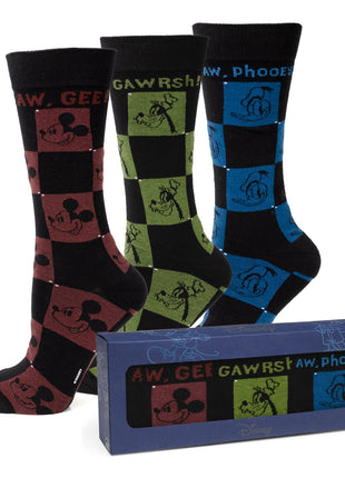 Disney Mickey and Friends Checkered Black Gift Set
