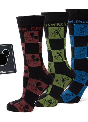 Disney Mickey and Friends Checkered Black Gift Set