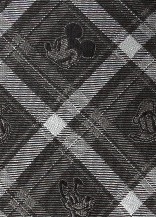 Disney Mickey and Friends Charcoal Plaid Men's Tie