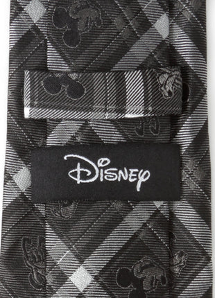 Disney Mickey and Friends Charcoal Plaid Men's Tie
