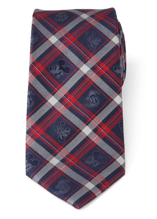 Disney Mickey and Friends Navy Plaid Men's Tie