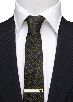 Disney Mickey Mouse Cutout Gold Tie Bar