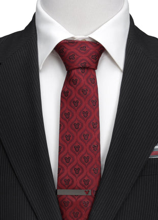 Disney Mickey Mouse Holiday Metallic Black Silk Men's Tie