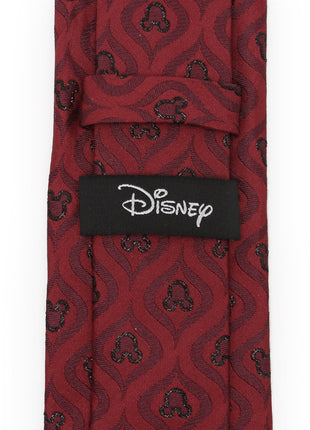 Disney Mickey Mouse Holiday Metallic Black Silk Men's Tie