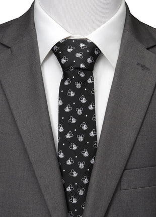 Disney Mickey Mouse Black Dot Men's Tie