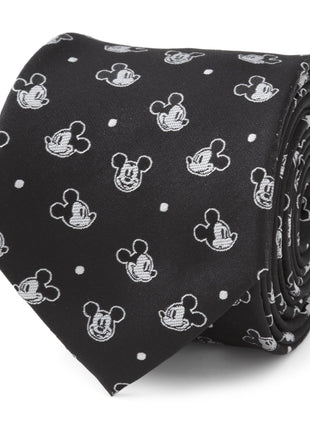 Disney Mickey Mouse Black Dot Men's Tie