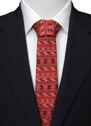 Disney Mickey Mouse Fair Isle Red Men's Tie