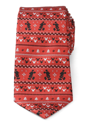 Disney Mickey Mouse Fair Isle Red Men's Tie