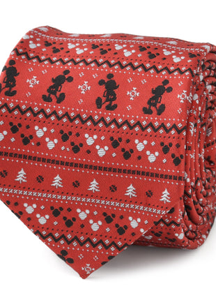 Disney Mickey Mouse Fair Isle Red Men's Tie