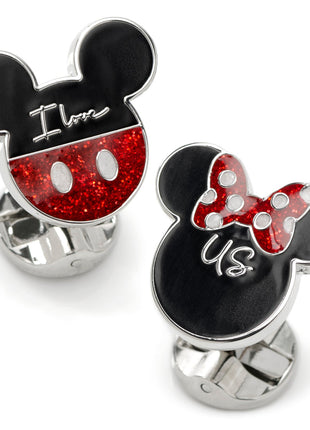 Disney Mickey and Minnie Mouse "I Love Us" Cufflinks