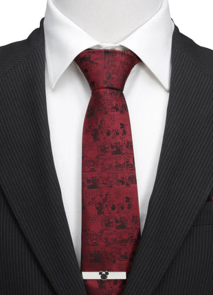 Disney Mickey Mouse Comic Red Men's Tie