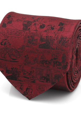 Disney Mickey Mouse Comic Red Men's Tie
