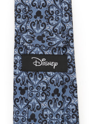 Disney Mickey Mouse Damask Tile Blue Men's Tie