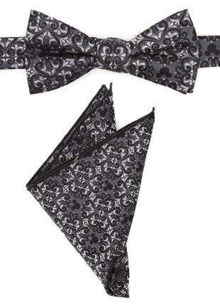 Disney Mickey Mouse Damask Pocket Square and Bow Tie Gift Set