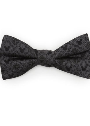 Disney Mickey Mouse Pattern Black Bow Tie