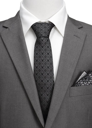 Disney Mickey Mouse Pattern Black Men's Tie