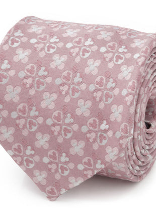 Disney Mickey Mouse Silhouette Blossom Pink Men's Tie