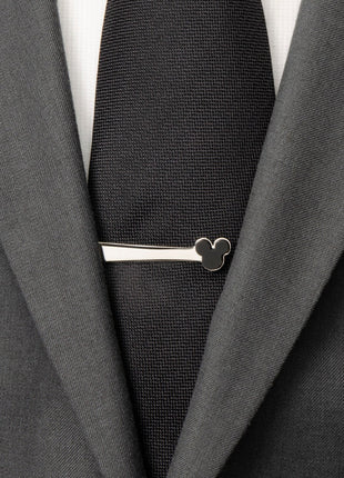 Disney Mickey Mouse Onyx Stainless Steel Tie Bar