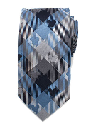 Disney Mickey Mouse Blue Plaid Mens Tie