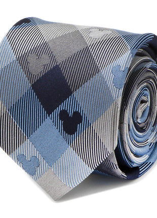 Disney Mickey Mouse Blue Plaid Mens Tie