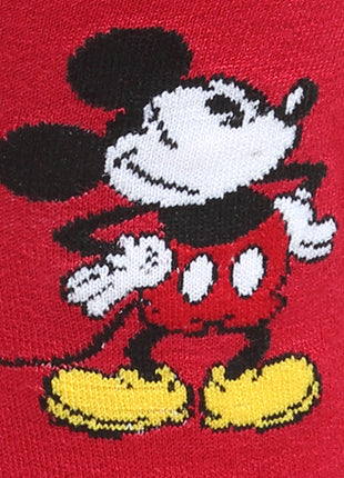 Disney Mickey Mouse Pie-Eyed Red Sock and Mickey Blue Lapel Pin Gift Set