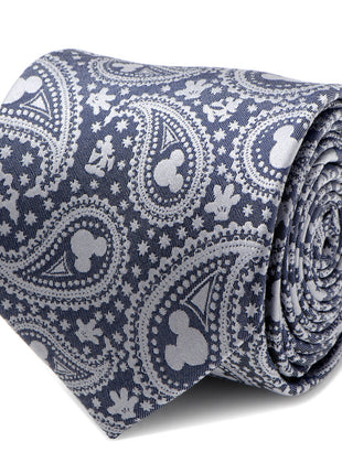 Disney Mickey Mouse Gray Paisley Mens Tie