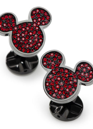 Disney Mickey Mouse Maroon Crystal Cufflinks
